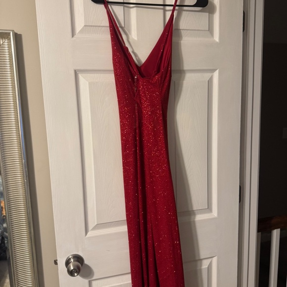 Red Glittery Maxi Dress - Picture 4 of 5